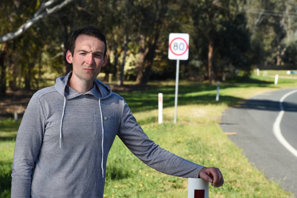 RESCUER: Matthew Oliver came to the aid of a cyclist lying injured on the road in Thurgoona after colliding with a kangaroo early on Friday morning. Picture: MARK JESSER