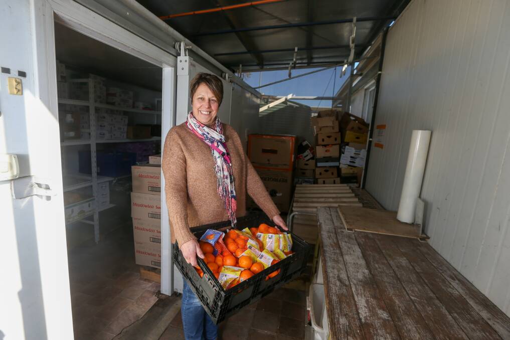 WAITING: Catherine Byrne says Uniting Care Wodonga has ample food, with an expected increase in demand for emergency relief. Picture: TARA TREWHELLA