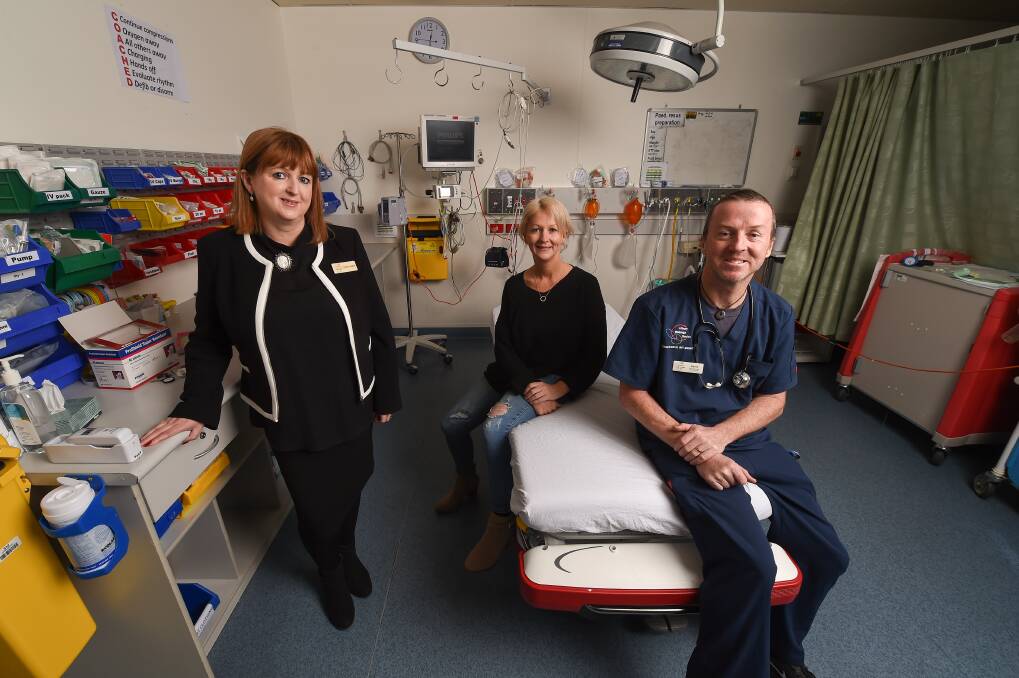 Siblings Rachael, Debbie and David Andrew work across different sections at Albury Wodonga Health and represent the diverse, integrated health system it is today. Picture: MARK JESSER