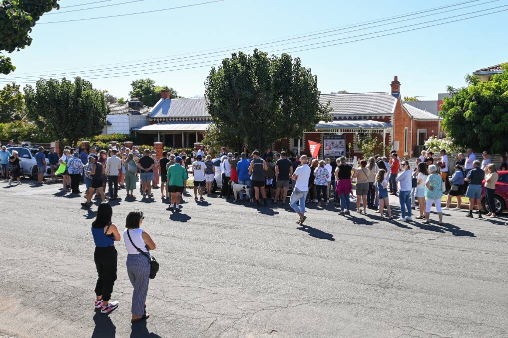 Auctions in Albury are drawing big crowds with the median house price up, REINSW says. The representative body is coming to the city.