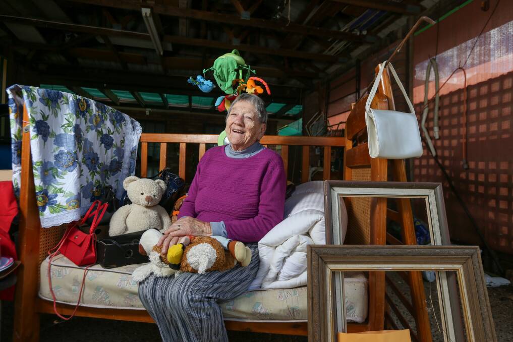 GOODIES FOR SALE: Dot Hueske was among the original organisers of Jindera's community garage sale in 1999 and is again opening her home on Sunday. More than 60 homes are registered for the event. Picture: TARA TREWHELLA