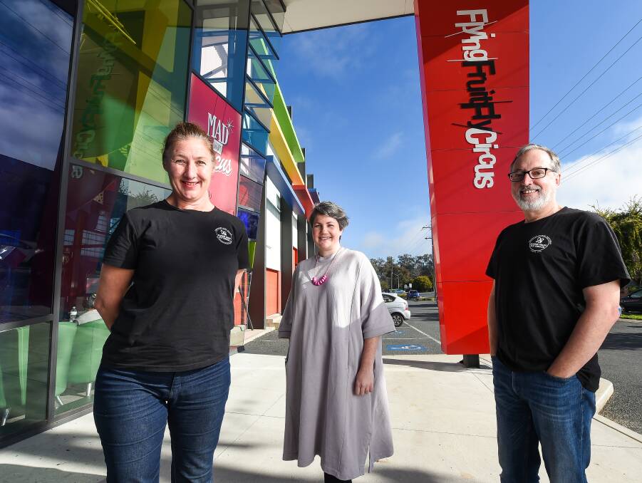 Artistic director Anni Davey, executive producer Tahni Froudist, and chief executive Richard Hull are working on the 40th anniversary celebrations. Picture: MARK JESSER 