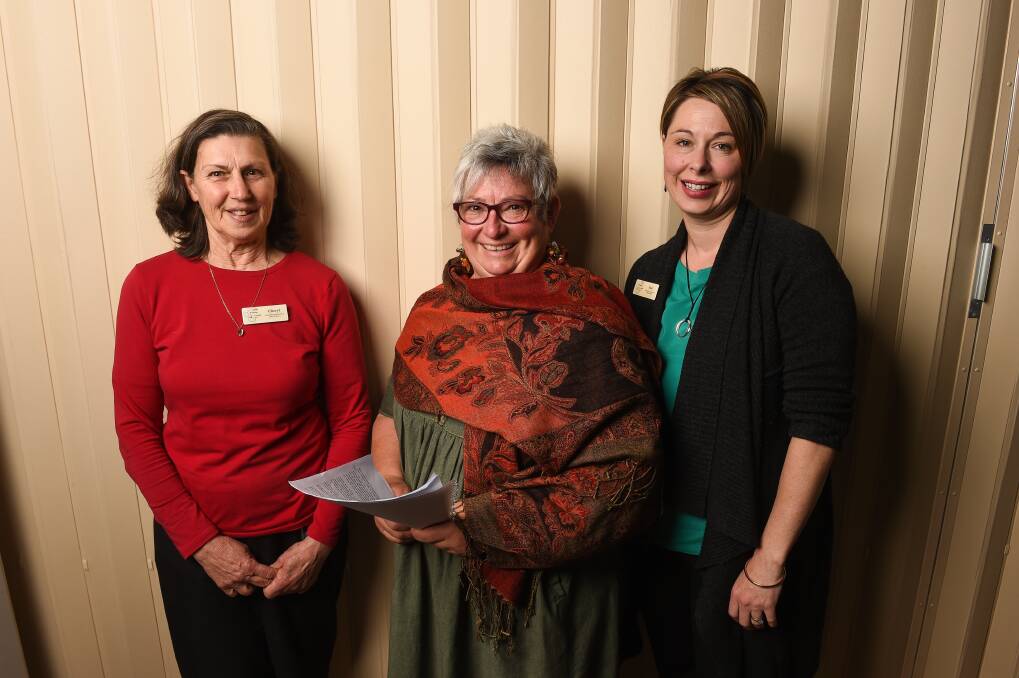 IMPORTANT TOPIC: Social worker Cheryl Lundin, End of Life Doula Nicole Stephens and Clinical Nurse Specialist Mel Villani presented at Birallee Neighbourhood House, during one of two end of life sessions. Picture: MARK JESSER
