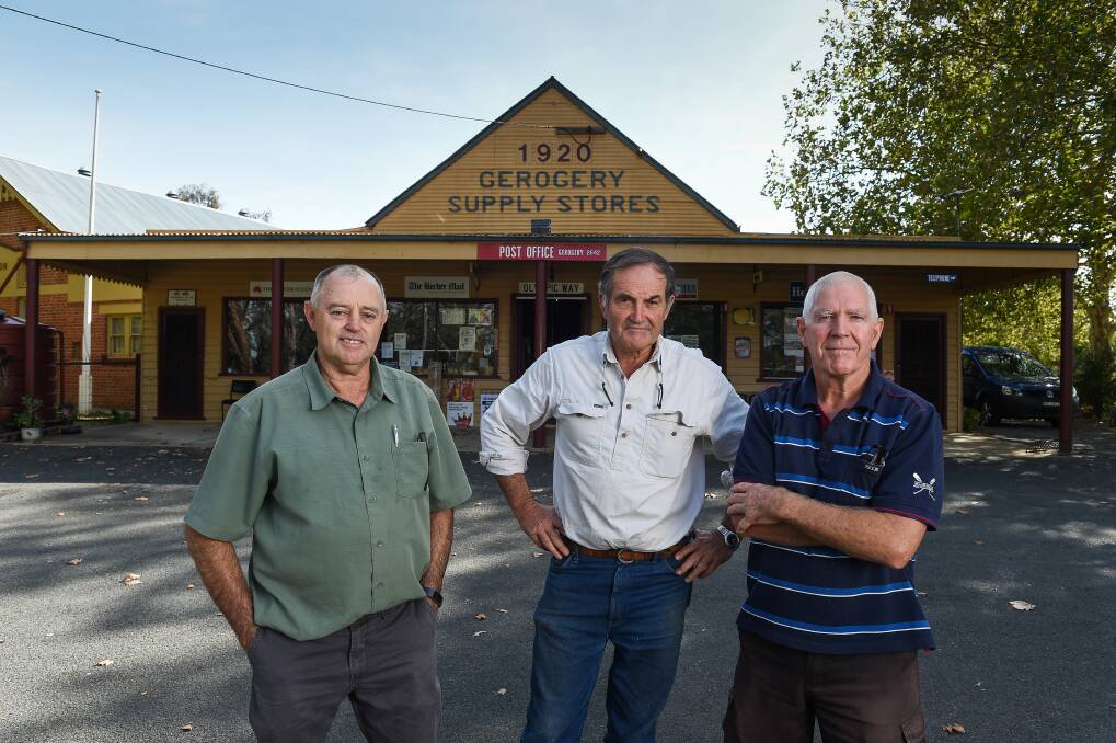 STILL FIGHTING: Gerogery residents Neil Phillips, Bruce Dwerryhouse and John Seidel say they still can't achieve closure after a NSW Court of Appeal decision in their favour. Picture: MARK JESSER