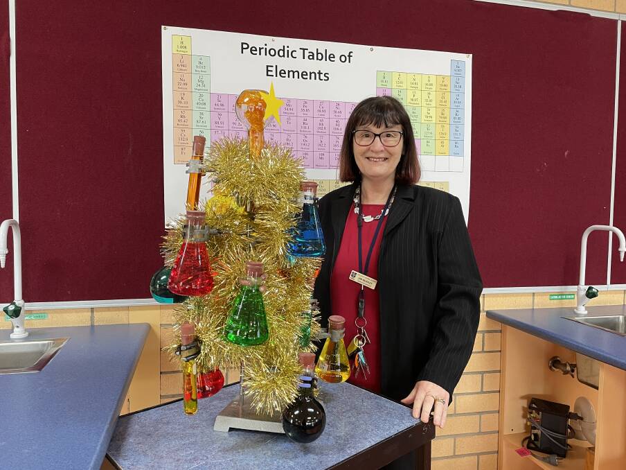 STINT DONE: Jan Beasley retires from Scots School Albury today after 34 years. She was employed as a science laboratory technician at Scots in 1988. 
