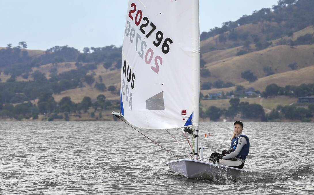 PERFECT FIT: Albury sailor Laura Thomson is encouraging other women to take up the sport to increase participation. Picture: JAMES WILTSHIRE