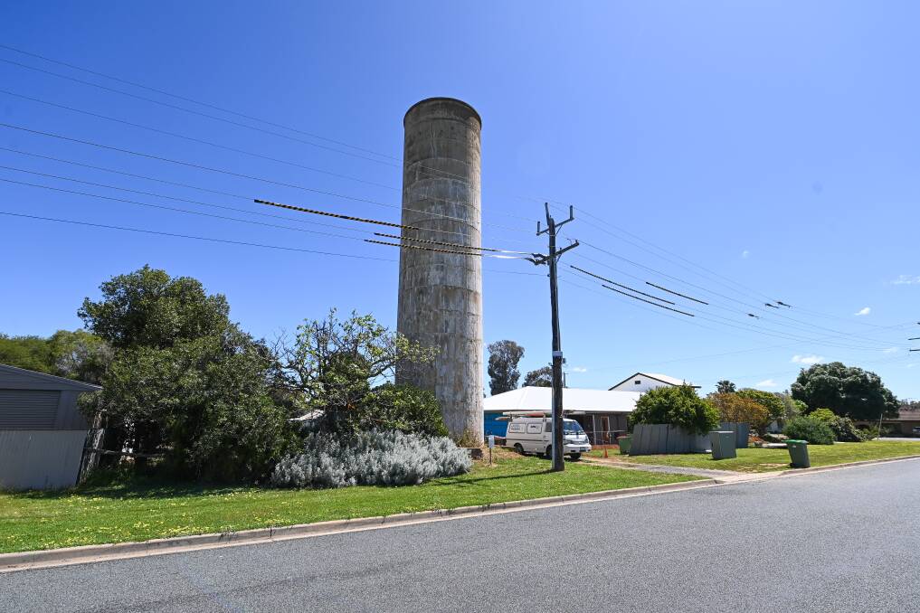 D-DAY: The Wahgunyah Water Tower, constructed in 1915 from a John Monash design, will be demolished this week by a Melbourne contractor. North East Water says workers will have a COVID-safe plan. Picture: MARK JESSER