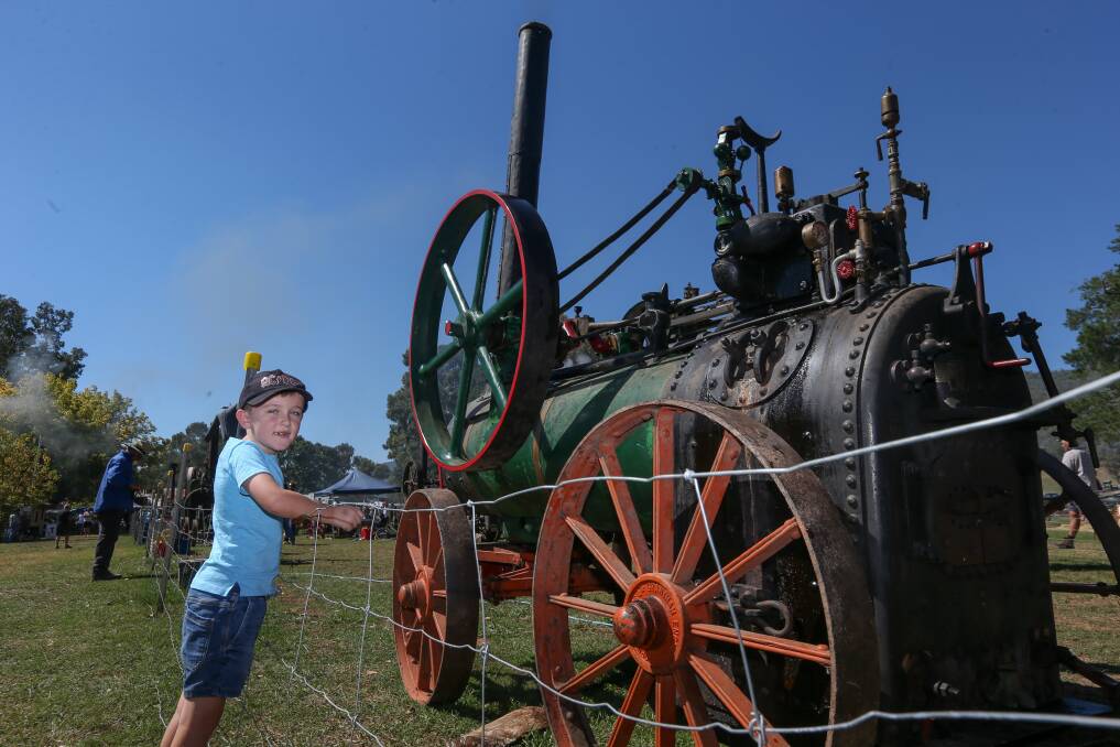 DAY OUT: Jack Welsch, 7, of Rutherglen was among the attendees at the Steam and Vintage Machinery Rally on Sunday, run by the Border Steam and Oil Engine Club at Leneva. It was the 49th event, after not running in 2020. Picture: TARA TREWHELLA