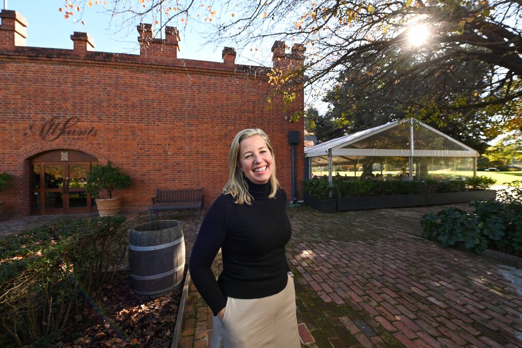 BIG PLANS: A $2 million expansion is planned at All Saints Winery, with Eliza Brown looking forward to the Terrace Restaurant getting a permanent home. Indigo Council has approved an initial planning permit. Picture: MARK JESSER