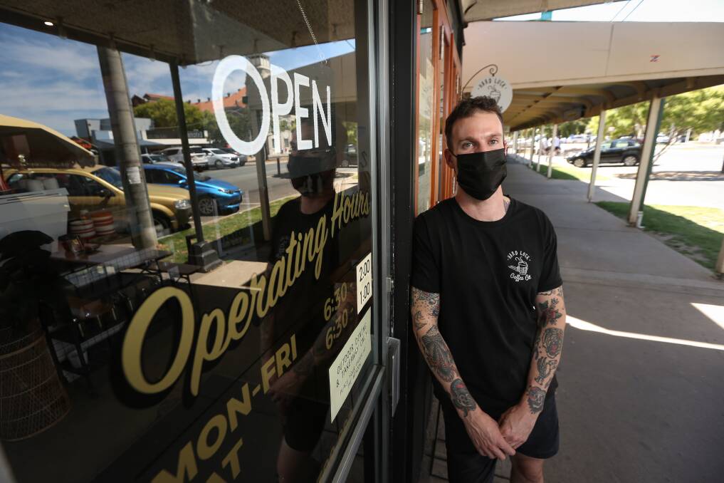 WELCOME: Hardluck Coffee Co. co-owner Jarrod Elliott said Melburnians came "in droves" last weekend and he hopes they return to support Mulwala when the border opens from Monday. Mr Elliott is on the look-out for more staff. Pictures: JAMES WILTSHIRE