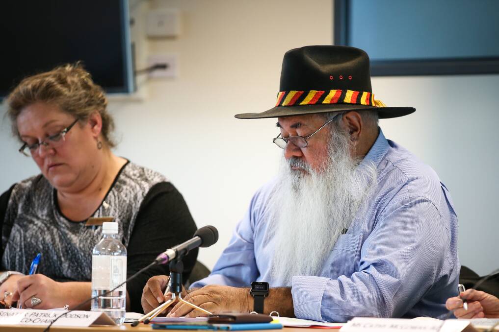 Senator Patrick Dodson was keen to hear of local organisation's efforts to engage Indigenous people 