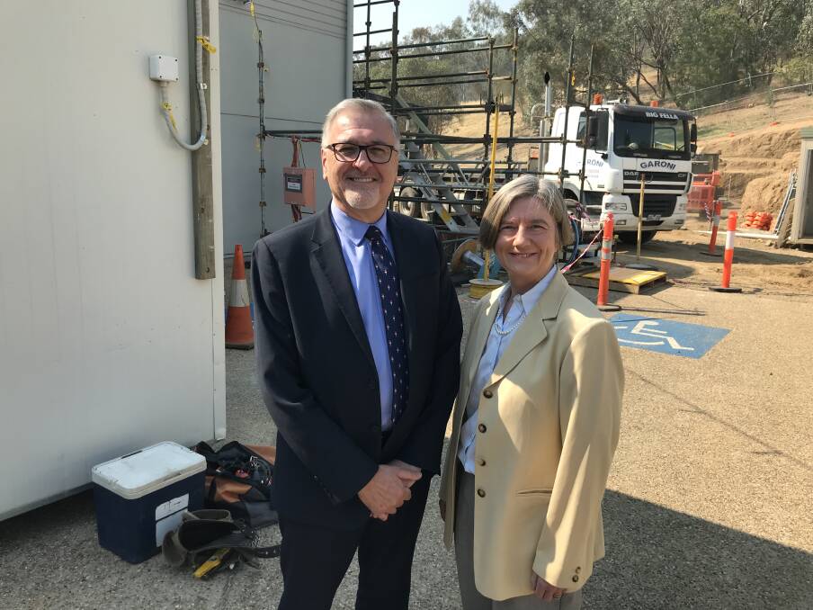 APPEAL: Work has started on the $4 million, second stage of the Hilltop patient accomodation centre, and Eric Wright and Alice Glachan are seeking donations. 
