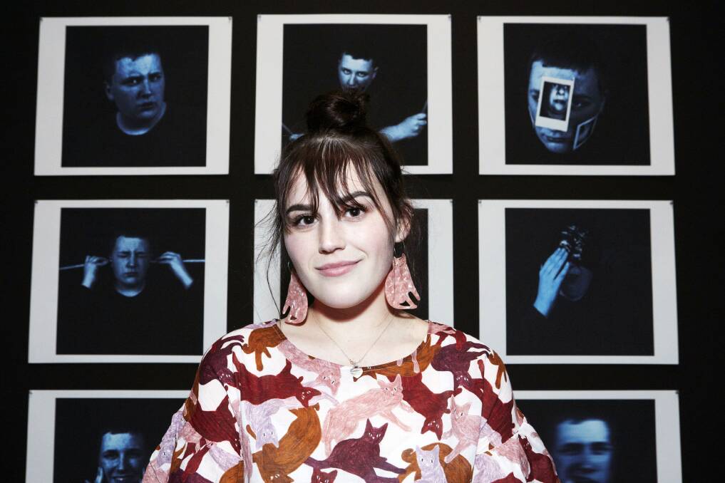 PROUD: Albury High graduate Taylah Moir, 18, was at the opening of ARTEXPRESS last week showcasing outstanding HSC works, including her photography series about her brother. Picture: AGNSW/DIANA PANUCCIO