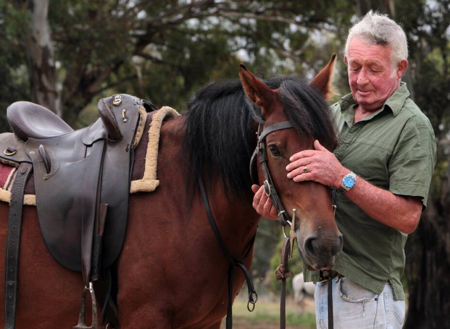 Garry Mackay, pictured in 2012, has been supporting Jodie for the past six years, keeping her horses on his Jindera property.