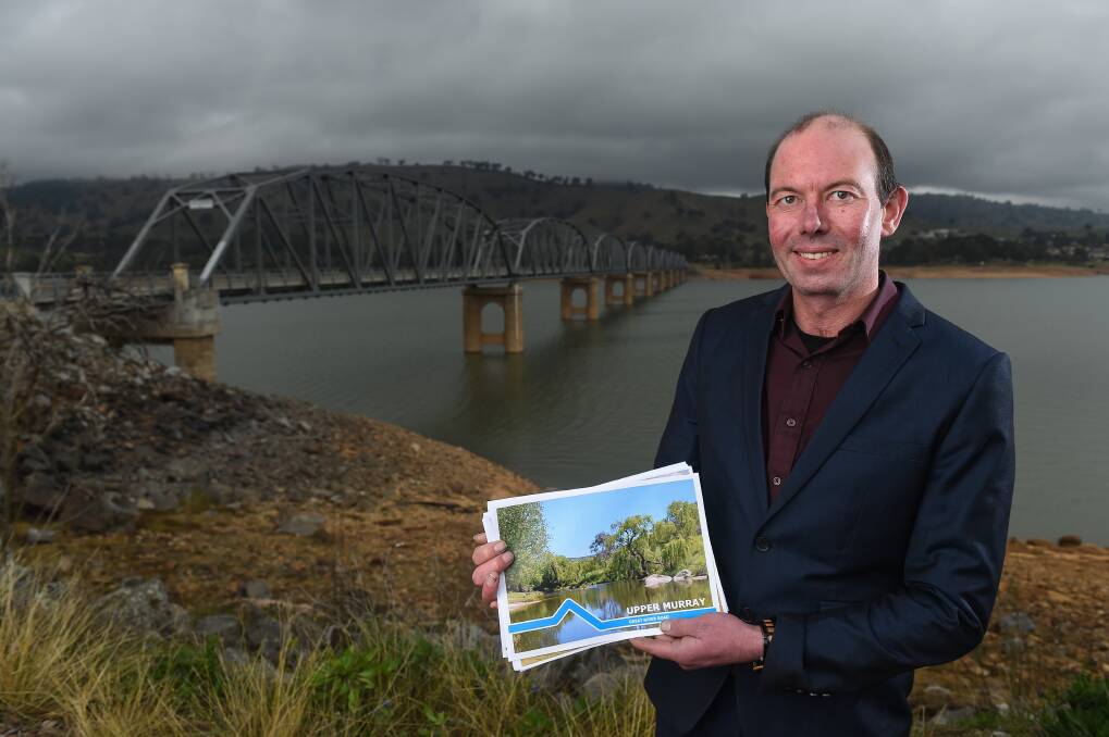 LINK: Towong mayor Aaron Scales says work has started on a project creating a trail between Bellbridge and Khancoban. Picture: MARK JESSER