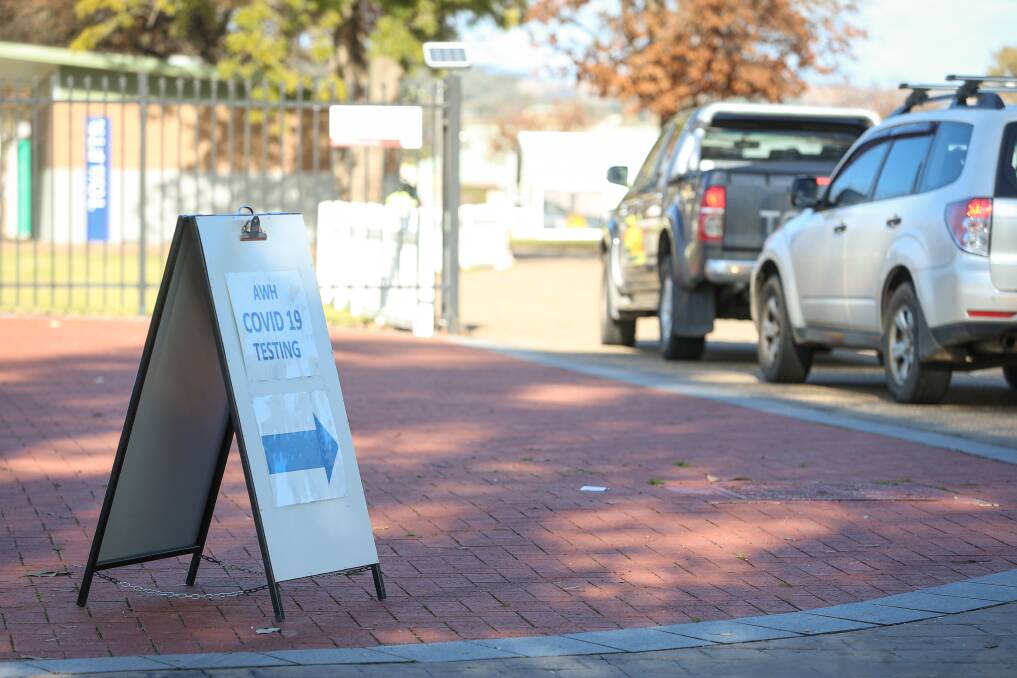 Both of Albury Wodonga Health's current drive-through testing clinics are single-lane - AWH is considering a multi-lane one at a location yet to be finalised. 