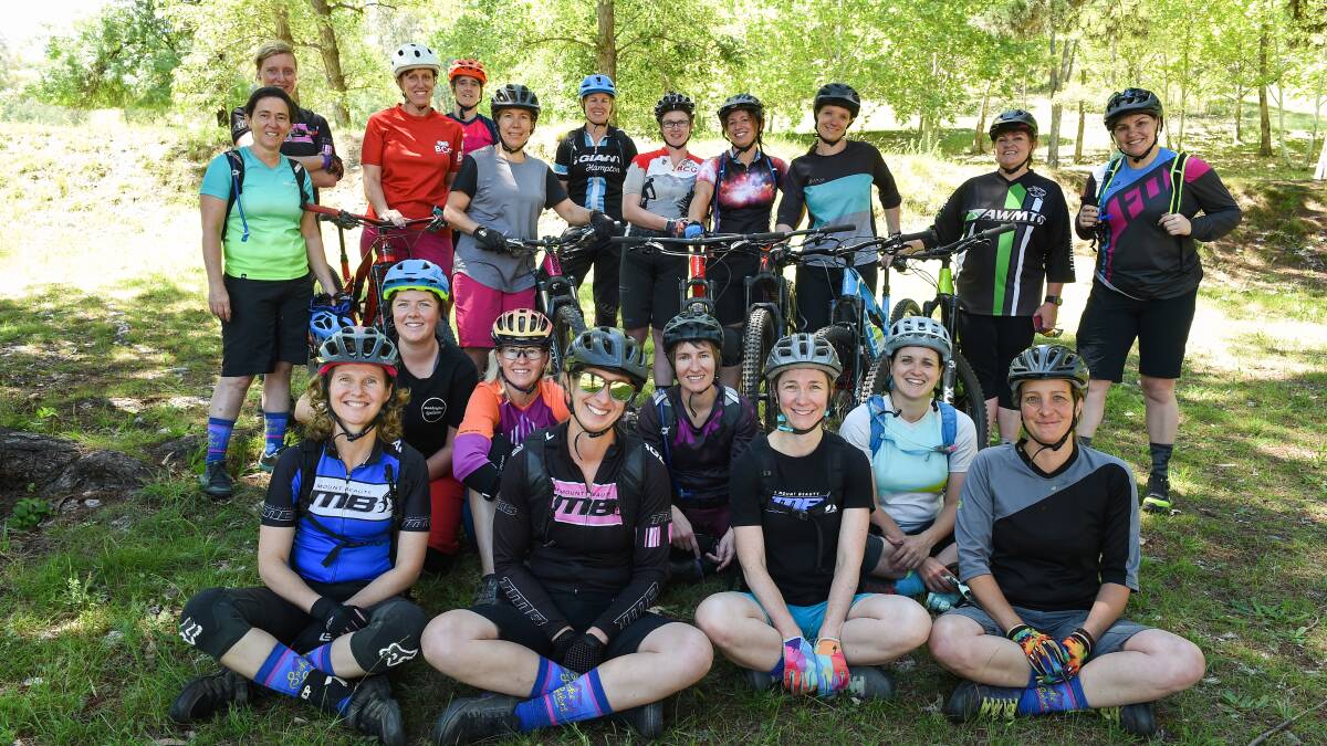 Female mountain bikers link up at Mount Beauty