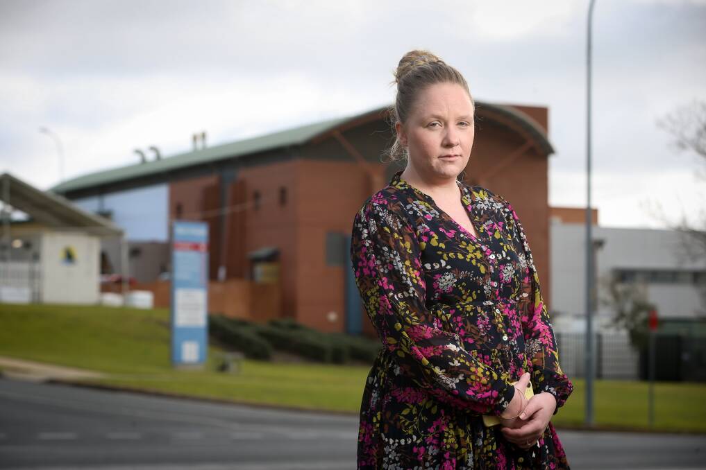 CONCERNED: Bethany Ward's mother is among eight patients in a medical ward at Albury Hospital waiting for a bed in Nolan House. Picture: JAMES WILTSHIRE