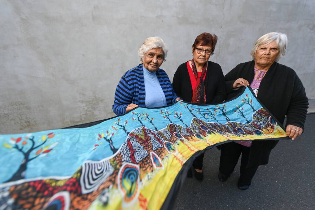 Wiradjuri Elders Pat Undy, Edna Stewart and Muriel Williams are full of it in the lead up to NAIDOC Week. Picture: MARK JESSER