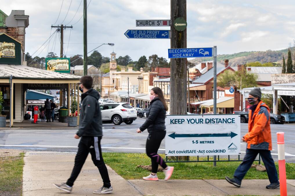 RETURN: Tourists will be welcomed back to Beechworth with rules including mask-wearing and no home visits staying.