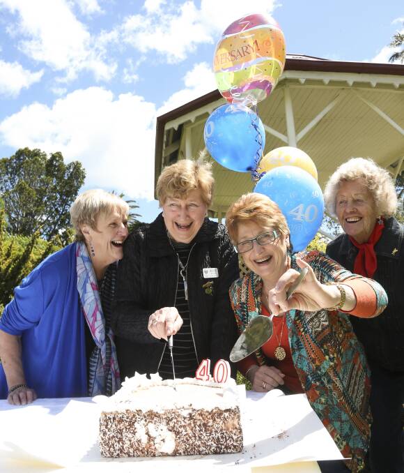 MILESTONE: Wilma Bowdery, Helen Black, Ruth Jack and Gwen Cullen celebrate the 40th birthday of National Seniors Australia, which has been providing support to over 50s on the Border since 1999. Picture: ELENOR TEDENBORG