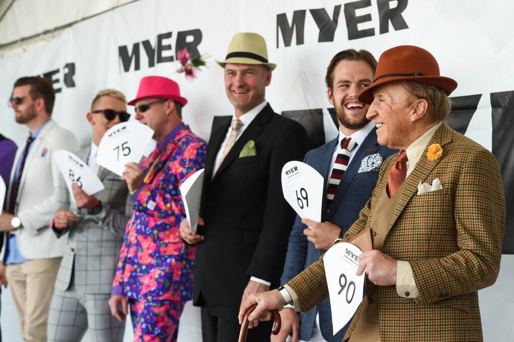 QUIRKY: The colour was perhaps most pronounced in the Myer Gentleman of the Day competition, with colourful suits and vintage styles standing out.