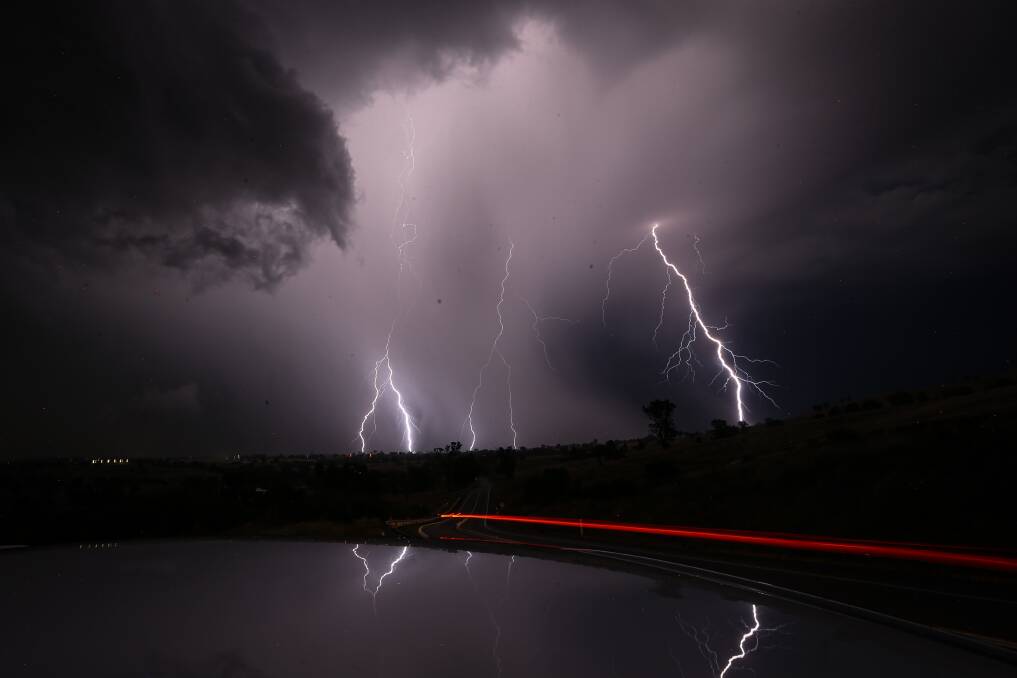 Lightning captured by Border Mail photographer James Wiltshire. 