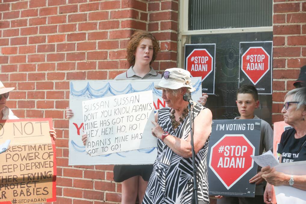 The protestors gathered outside Sussan Ley's office. Pictures: TARA TREWHELLA