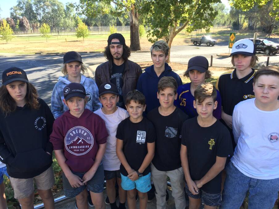 UNITED: A group of young people presented a petition to the Federation Council meeting calling on the Corowa skate park upgrades to go ahead, in the original location.