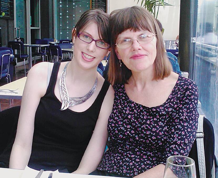 BELOW: Anna Horneshaw with her mother, Mary Pershall, in 2012. Mary will speak at the gala in July about Anna and the book she has written about her daughter's life.