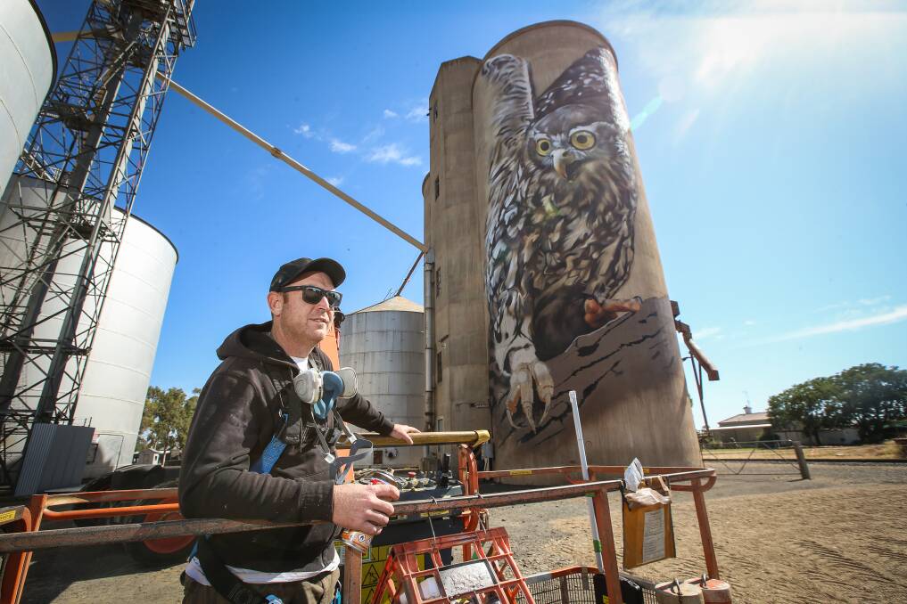 NEW PLANS: Funding is available for feasibility studies into new tourism experiences in growth sectors, including arts and culture. Silo art, like this one by Jimmy Dvate for Benalla's Wall to Wall, has attracted thousands of visitors. 