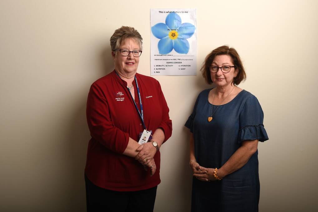 NEW APPROACH: Wodonga Hospital acute ward nurse unit manager Leanne Wegener was involved in a pilot project managing delirium in patients. It helped Ladene McKinnon's father during his treatment. Picture: MARK JESSER