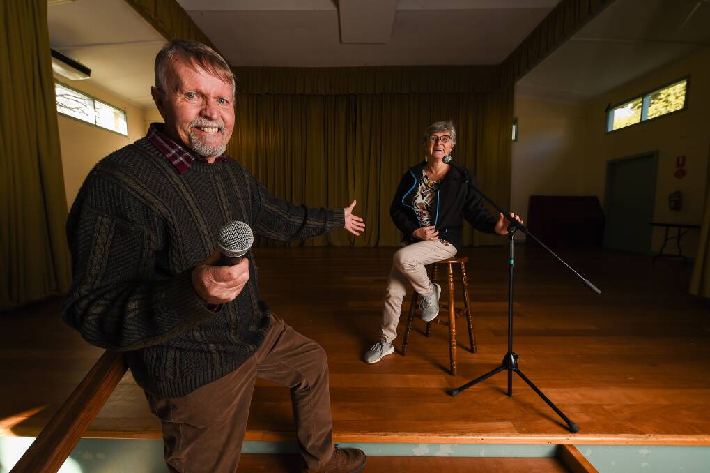 ENTERTAINMENT: Rollo Kiek and Val Johnston of the Upper Kiewa Valley Regional Arts are excited about the program. Picture: MARK JESSER