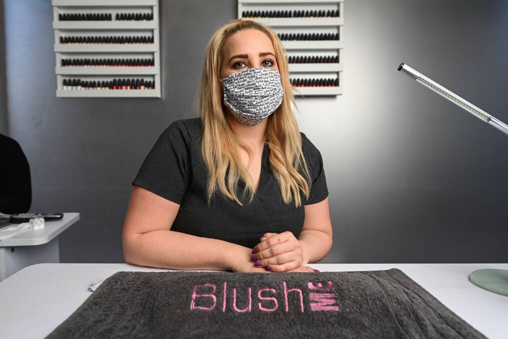 ON PAUSE: Blush Me in Wodonga is among the businesses forced to close with the resumption of stage three restrictions in regional Victoria. Owner Rose Rosser is hopeful it will only last six weeks. Picture: MARK JESSER