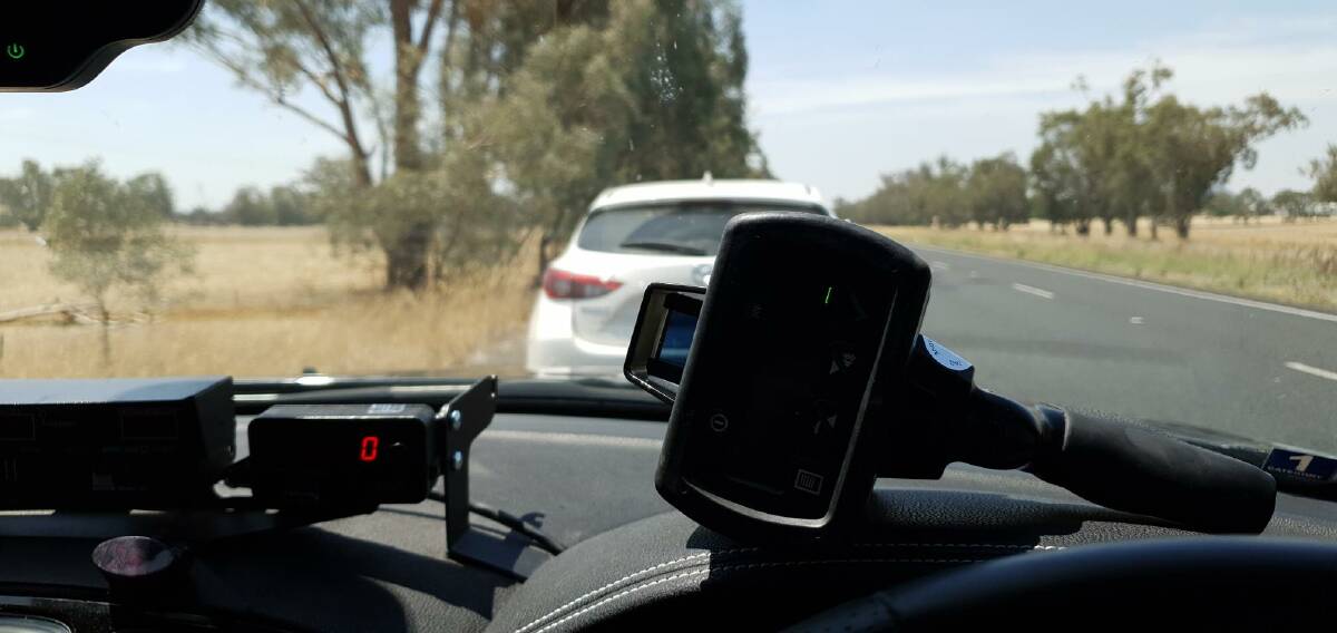 A white Mazda was detected doing 165 km/h on the Hume on Monday. Picture: ALBURY HIGHWAY PATROL