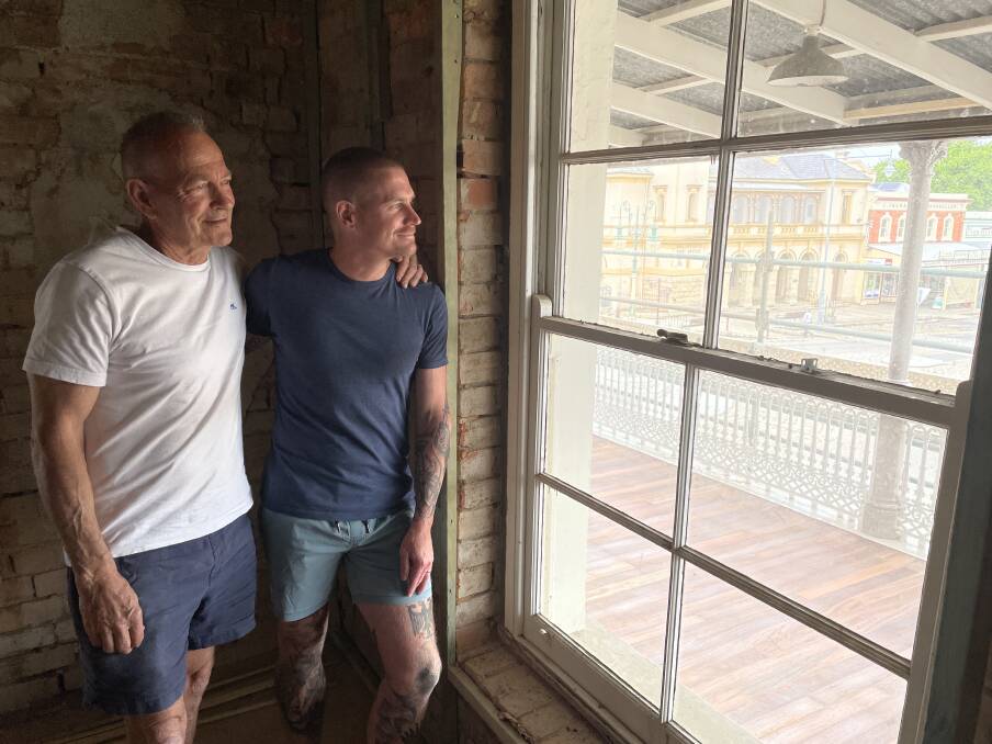 VISION: Ken Little and David Kapay are bringing Miss Amelie Gourmet to Beechworth. A historic building on the corner of Camp and Ford Streets, known as the Central Hotel, is being renovated with an ideal opening date in December.