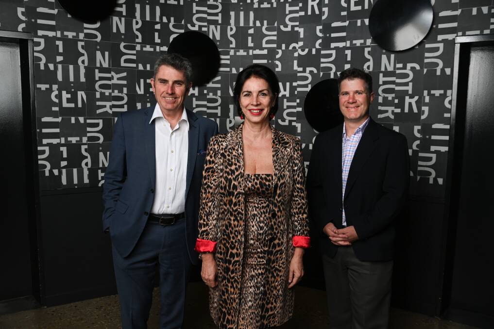 DEMAND: Real Estate Institute of NSW chief executive Tim McKibbin and president Leanne Pilkington met with Albury MP Justin Clancy and industry members during their 2021 regional roadshow. Picture: MARK JESSER
