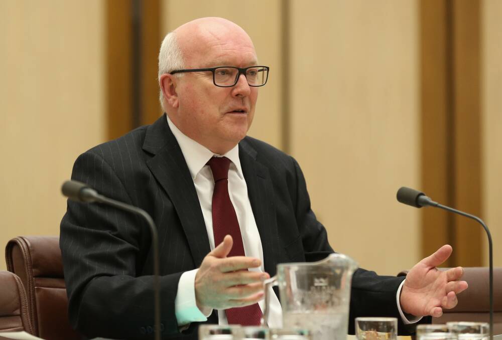 Attorney General George Brandis announced a new inquiry for the ALRC on 'Protecting the Rights of Older Australians from Abuse' on 24 February 2016. Picture: ANDREW MEARES