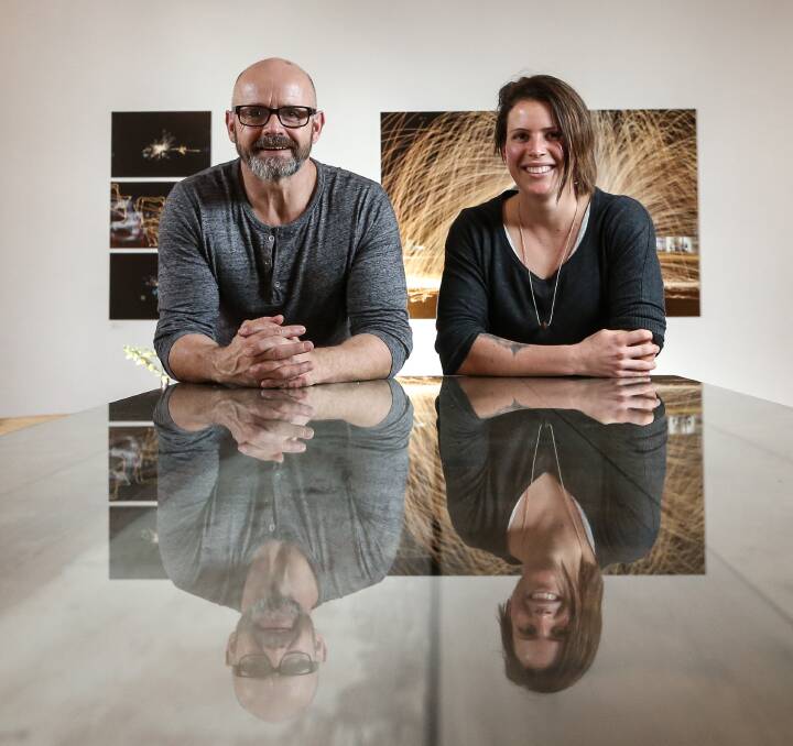 WORKING BEE: Craig Royle and Amy Peters run the cafe and gallery with her sister, Beth Peters. They will soon start renovations to expand the kitchen and revamp the gallery and front of the building. Picture: JAMES WILTSHIRE