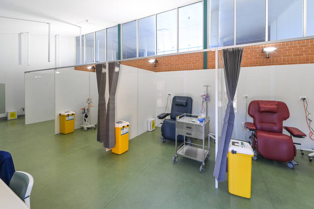 A sotrovimab clinic at Albury hospital. 