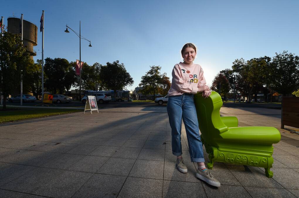 SPEAKING UP: Justine Underhill, 17, of Wodonga has prepared a petition to Indi candidates while another student has organised 'strikes' at a polling centre. Picture: MARK JESSER