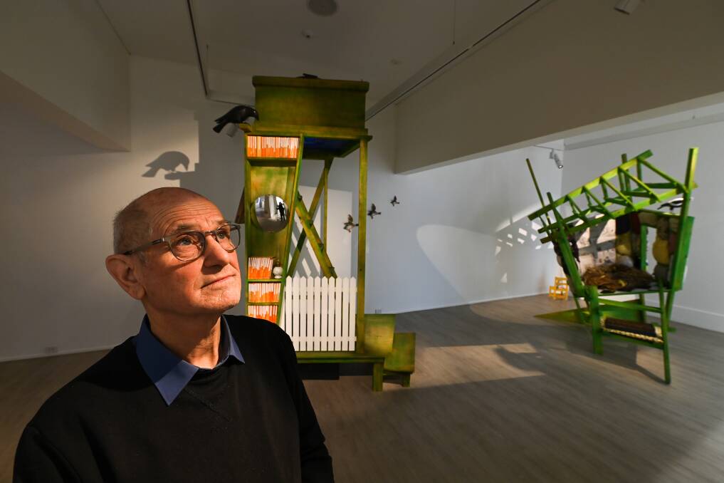 REFLECTION: Wodonga artist Ken Raff has explored life's stages in an exhibition at Murray Art Museum Albury. Picture: MARK JESSER