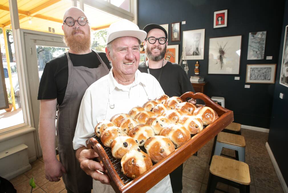 IN DEMAND: Tom Laing is cooking hot cross buns on Good Friday at Teddy's Joint, owned by Ashlee Laing and Shane Anderson. Picture: JAMES WILTSHIRE