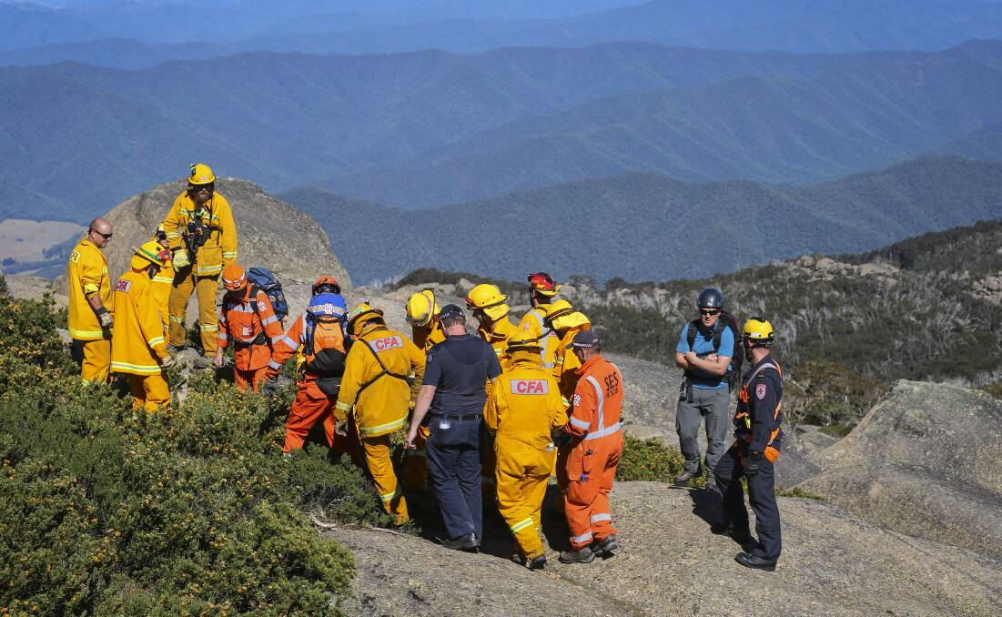 Porepunkah CFA assisted with the rescue of a 75-year-old woman in January last year on Mount Buffalo.