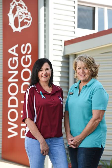 JOIN US: Wodonga Bulldogs representative Robyn Groat is co-ordinating the third ladies' day to support BOCAG and president Heather Watts says this year will be a special one, as a Border man shares his story. Picture: MARK JESSER
