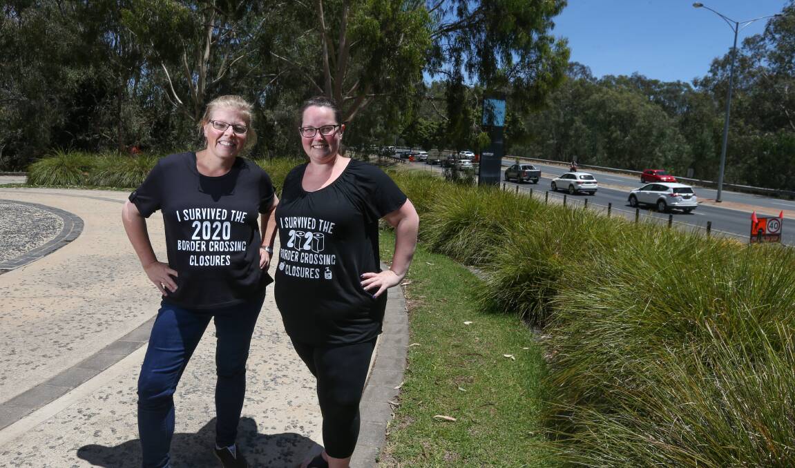 OVER IT: Wodonga residents Ria Crisp and Samantha Mills have started a fundraiser with 2020 T-Shirts. Picture: TARA TREWHELLA