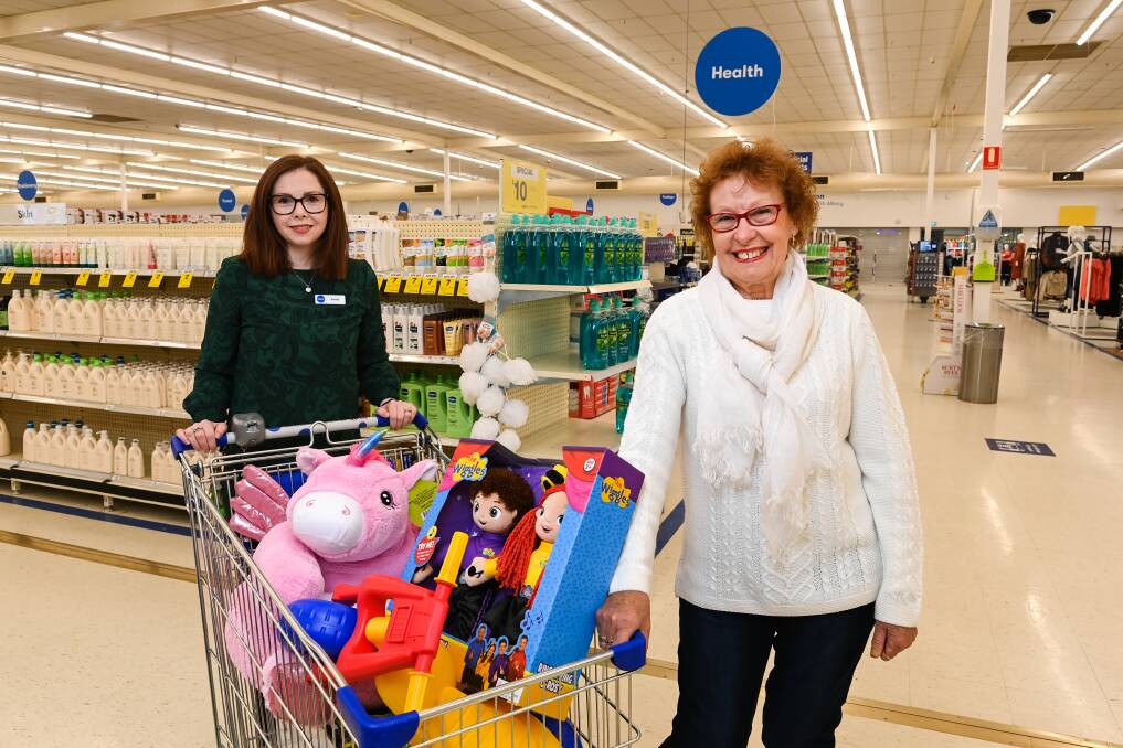 CELEBRATION: The Lavington Big W store is marking 41 years. Assistant manager Annie Logan has been missing Wanda Ziebell, who started when the store opened in 1979 and retired in December. Picture: MARK JESSER