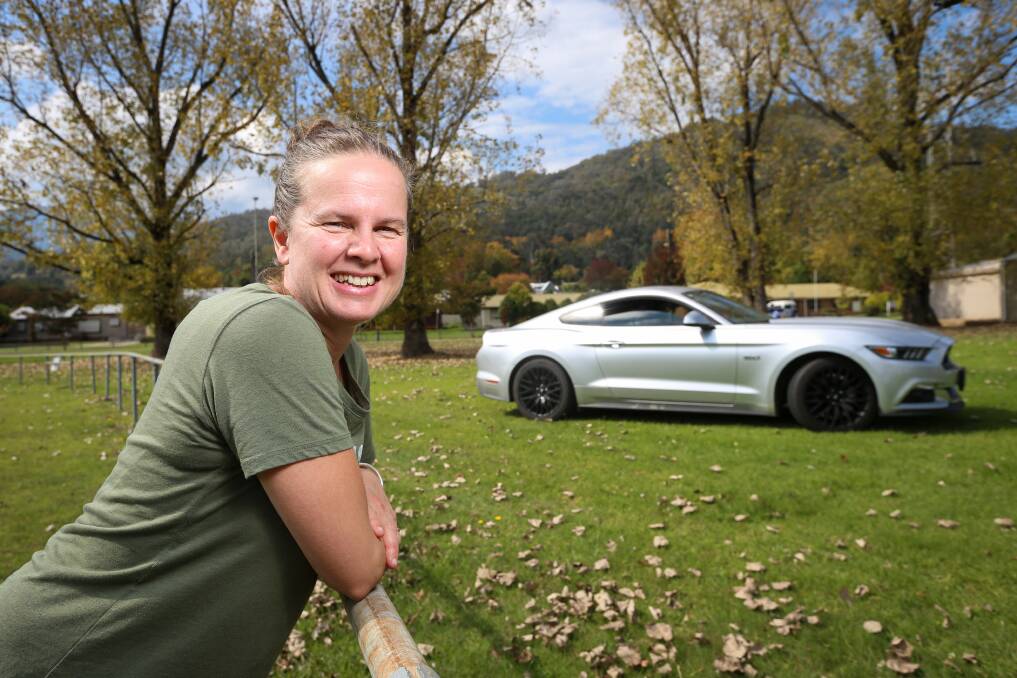 HILLS ALIVE: Jocelyn Ceccanti is organising the Mount Beauty Music Festival, taking place this weekend. A car show will be among the added attractions. Picture: JAMES WILTSHIRE