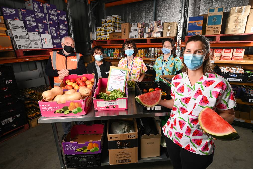 Albury Wodonga Health has donated to FoodShare after an innovative health promotion project. Picture: MARK JESSER