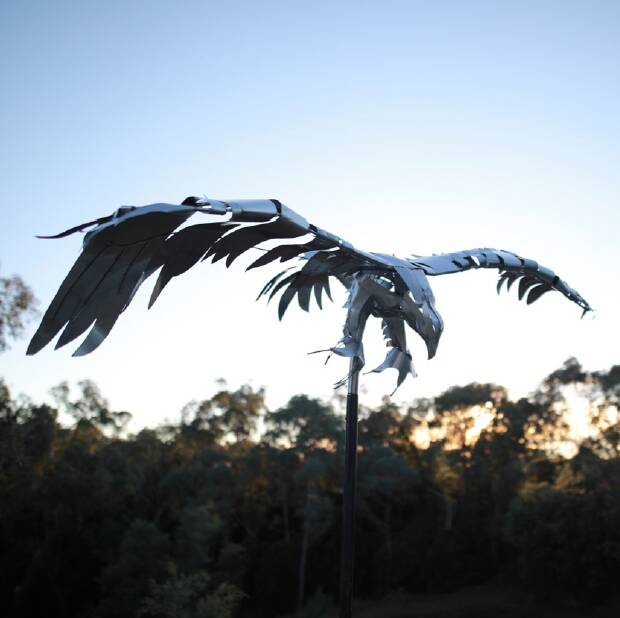 IN THE WORKS: A concept of a Wedge Tail Eagle artwork that will form part of the 'Great River Road' project in Towong Shire. Civic sculptor Benjamin Gilbert has been commissioned to create five large-scale pieces.